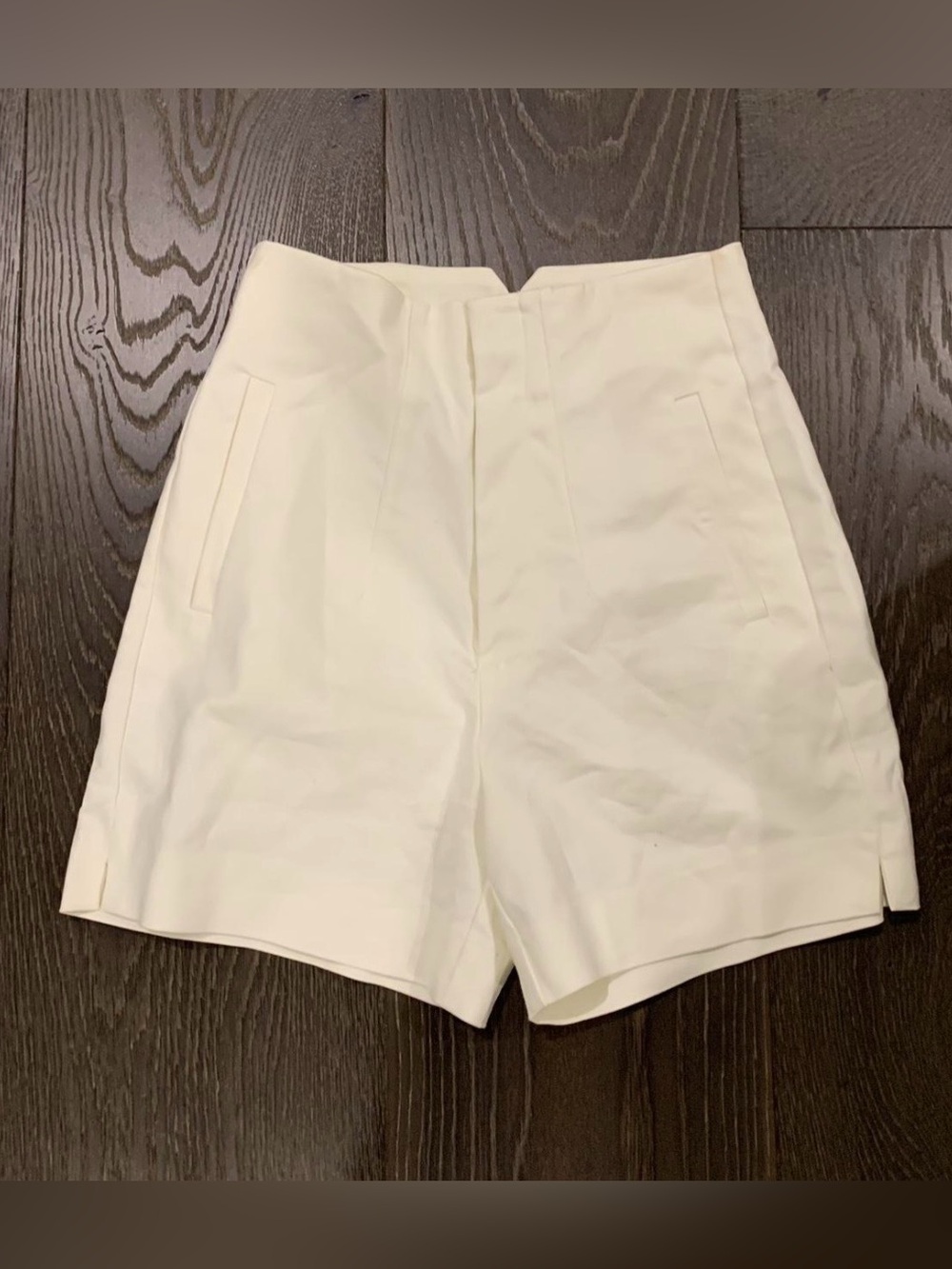 stradivarius High-Waist White Tailored Shorts